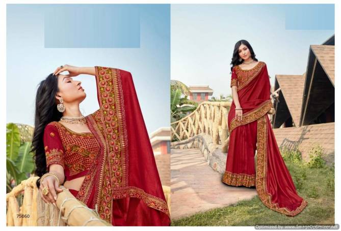 Heer 6 Fancy Wedding Wear Embroidery Work Designer Saree Collection